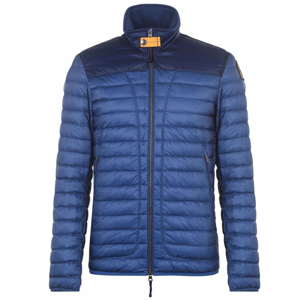 Parajumpers logo-patch padded jacket - Blue