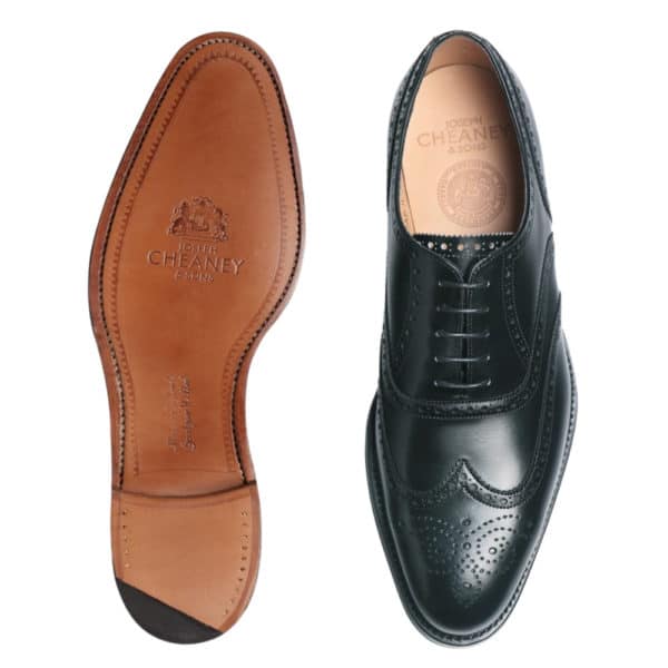 Cheaney Broad Black Sole