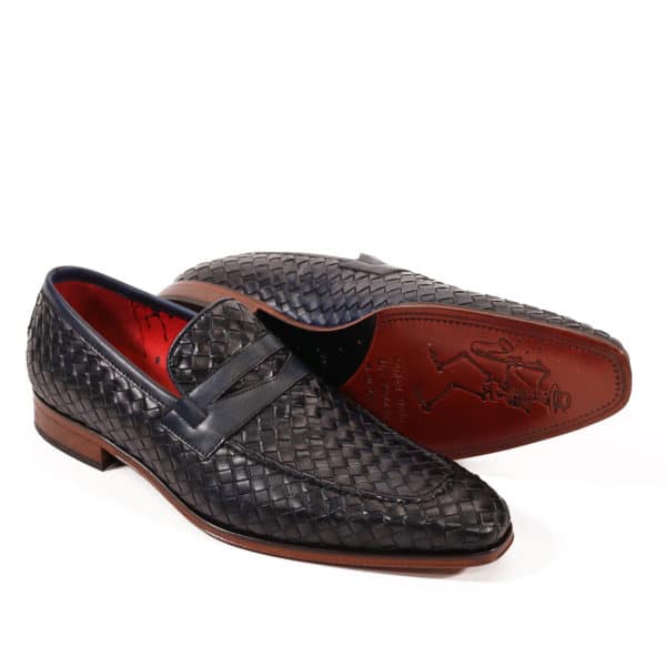 Jeffery West Soprano Leather Loafers dark blue vowen5