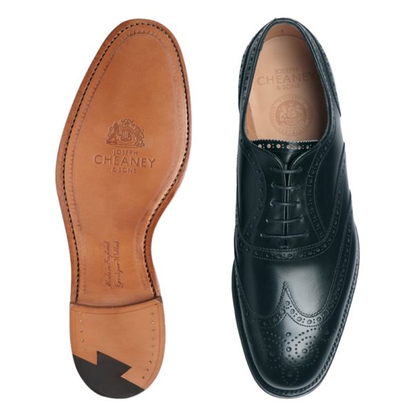 cheaney arthur iii oxford brogue in black calf leather p8 3805 image