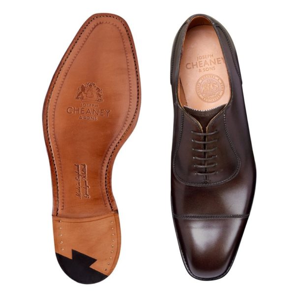 cheaney brackley oxford in burnished mocha calf leather p497 6300 image