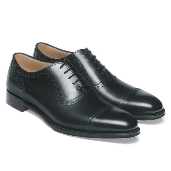 cheaney fenchurch oxford in black calf leather leather sole p32 1266 image