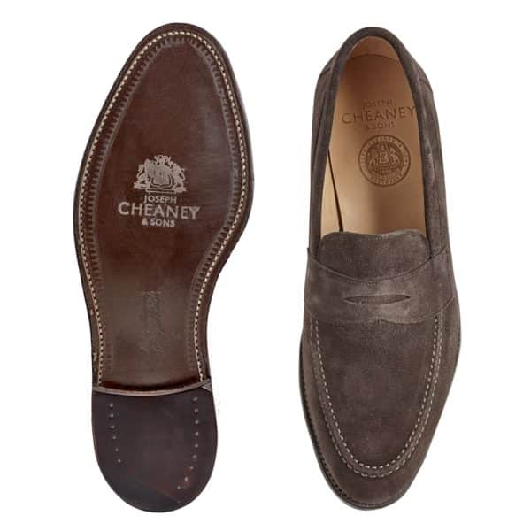 cheaney hadley penny loafer in brown suede p551 4313 image