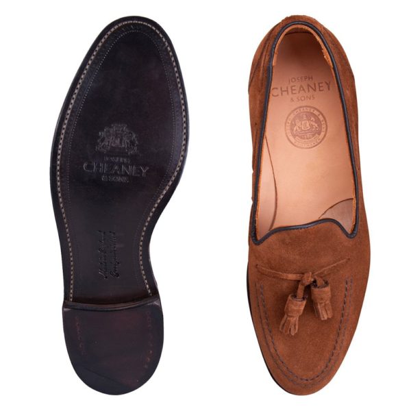 cheaney harry ii tassel loafer in fox suede p928 6541 image