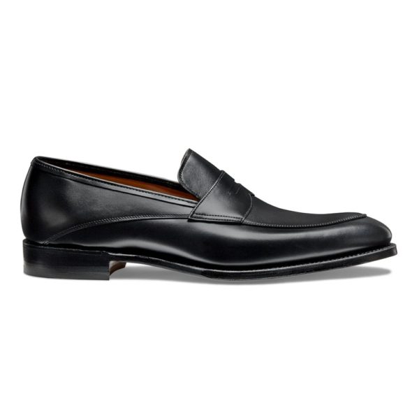 cheaney lewisham penny loafer in black calf leather p849 5838 image