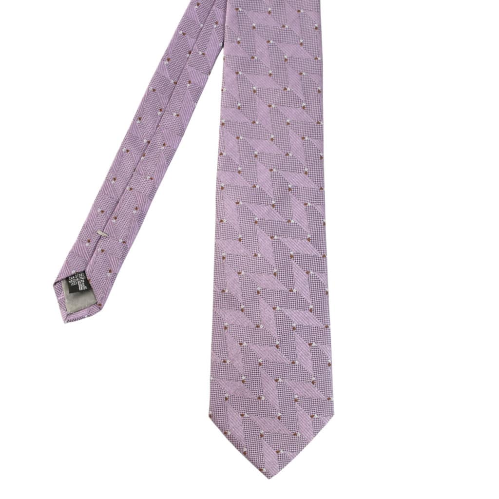 ARMANI COLLEZIONI DIAGONAL ZIG ZAG TIE LILAC