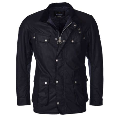 Barbour Century Navy Wax Jacket | Menswear Online