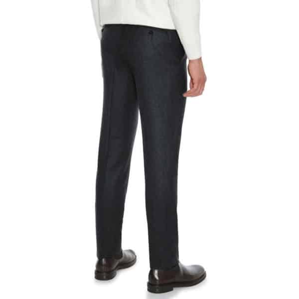 CANALI FORMAL WOOL TROUSERS IN CHARCOAL back