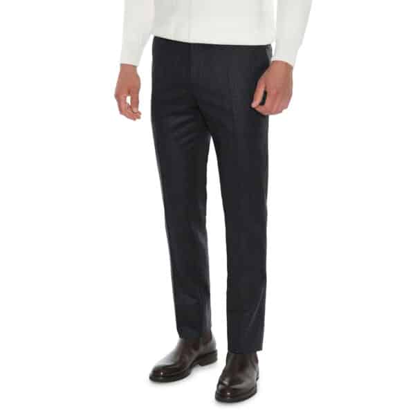 CANALI FORMAL WOOL TROUSERS IN CHARCOAL front