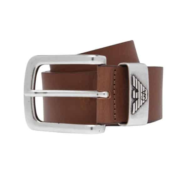 EMPORIO ARMANI BUCKLE BELT SLIVERTAN