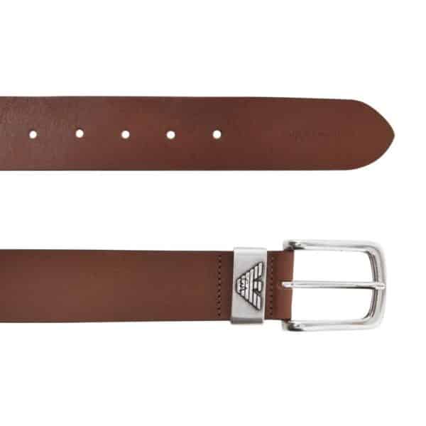 EMPORIO ARMANI BUCKLE BELT SLIVERTAN1