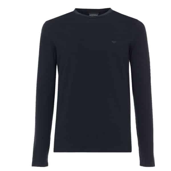 EMPORIO ARMANI LONG SLEEVE T SHIRT NAVY 2