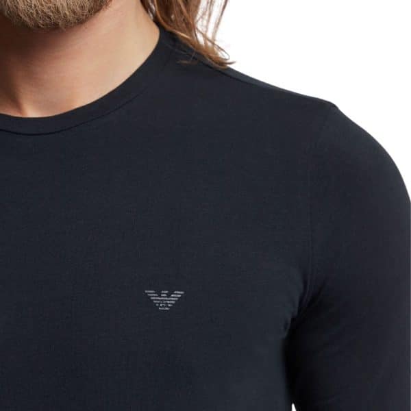 EMPORIO ARMANI LONG SLEEVE T SHIRT NAVY 3