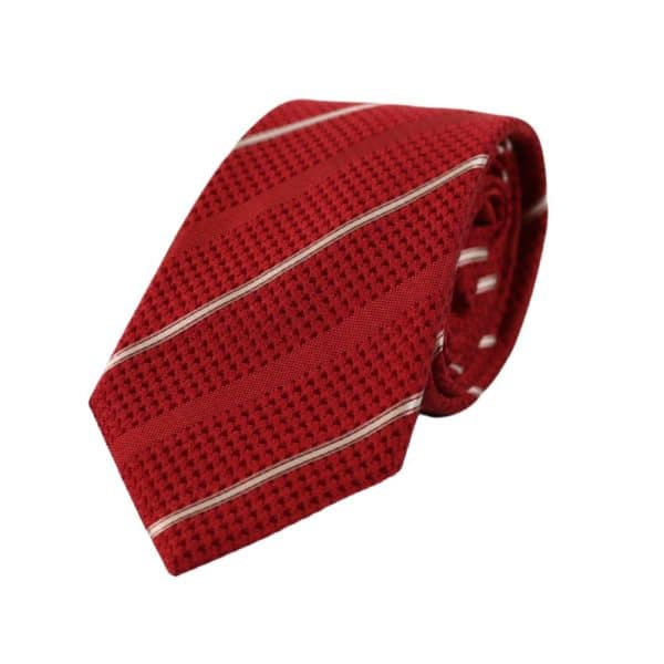Emporio Armani Alternating Tie Red
