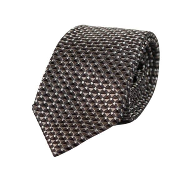 Emporio Armani Triangle knit Tie Silver