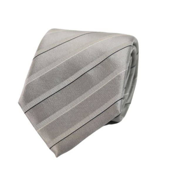 Emporio Armani tie silver stripe