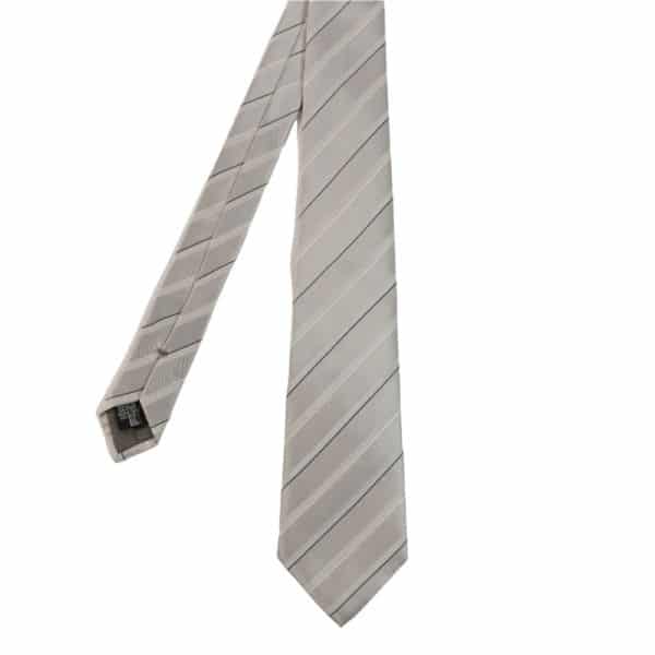 Emporio Armani tie silver stripe main