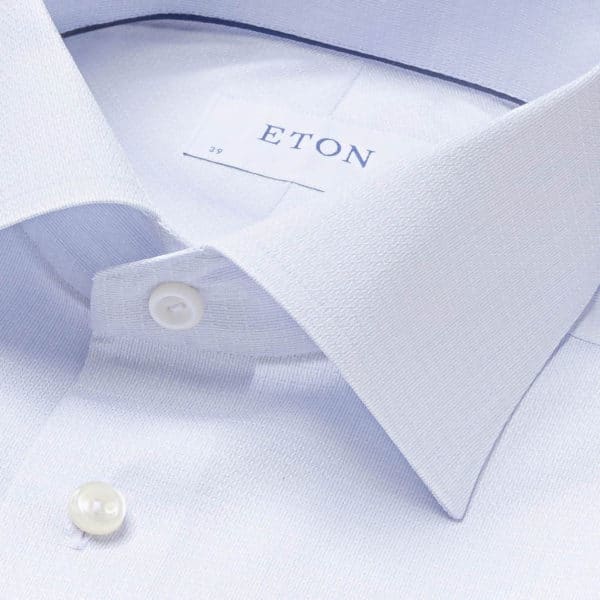 Eton shirt melange sky blue collar