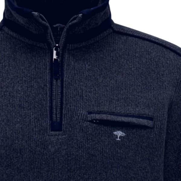 Fynch hatton half zip front zip pocket