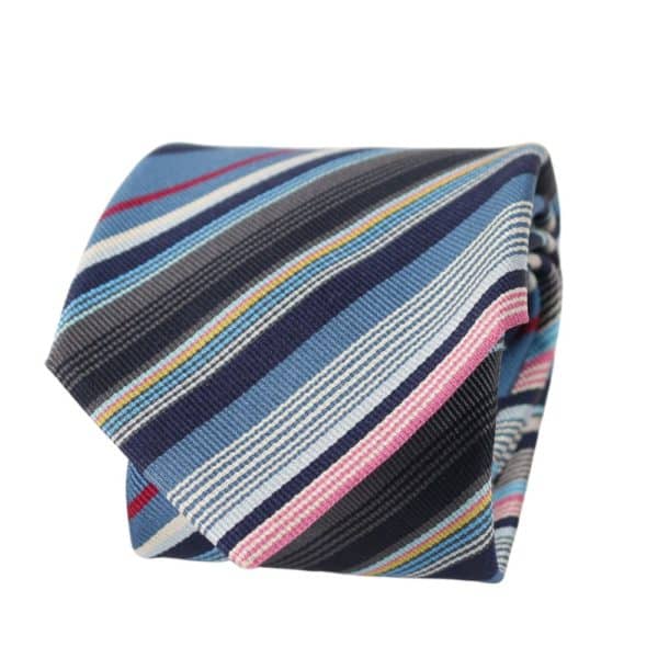 Paul Smith Stripe Polka tie blue pink 1