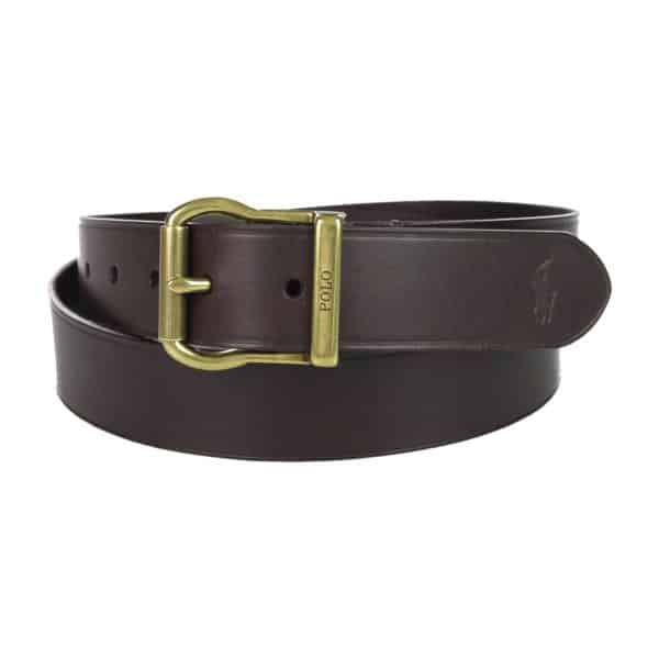 RALPH LAUREN LEATHER BELT BROWN