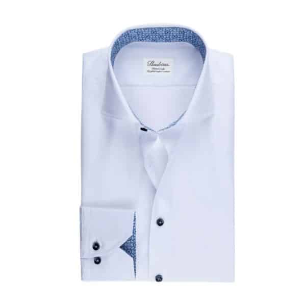 Stemstroms White shirt Contrast collar front