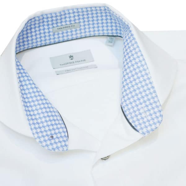 Thomas Maine White Shirt with contrasting collar1