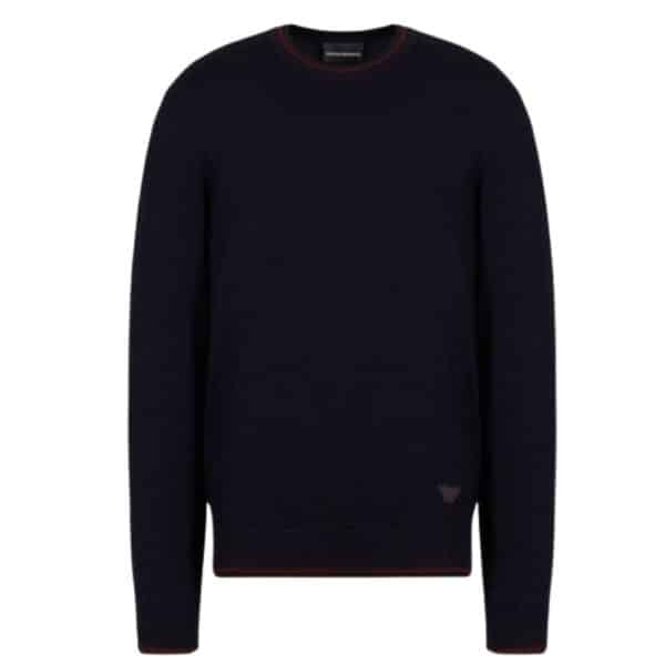 emporio armani crew neck jumper navy 3