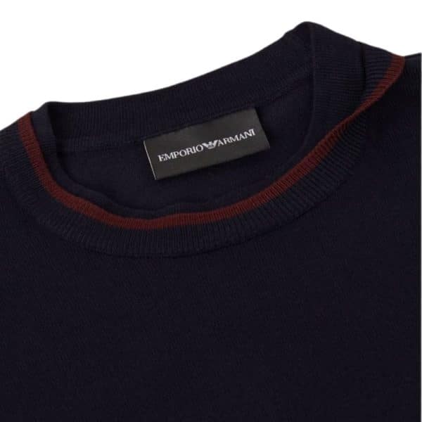 emporio armani crew neck jumper navy 4