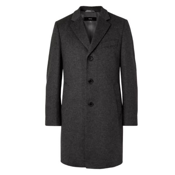 BOSS NYE CHARCOAL OVERCOAT