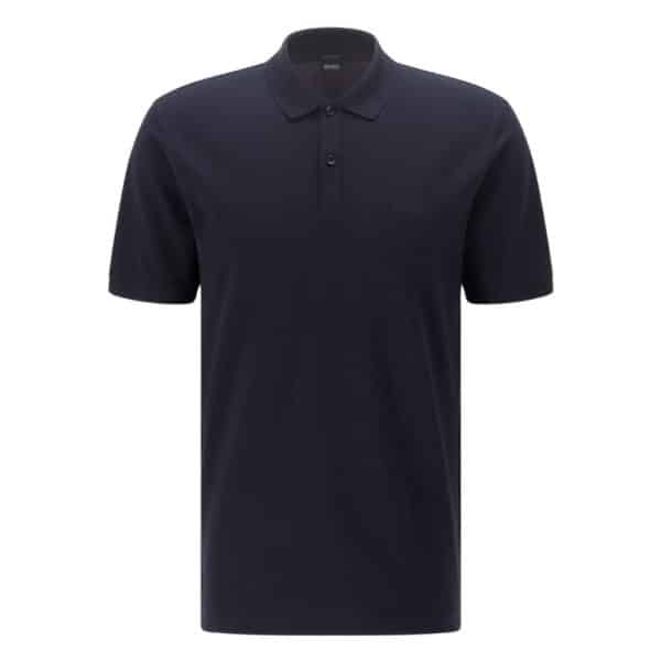 BOSS PIMA COTTON NAVY POLO SHIRT