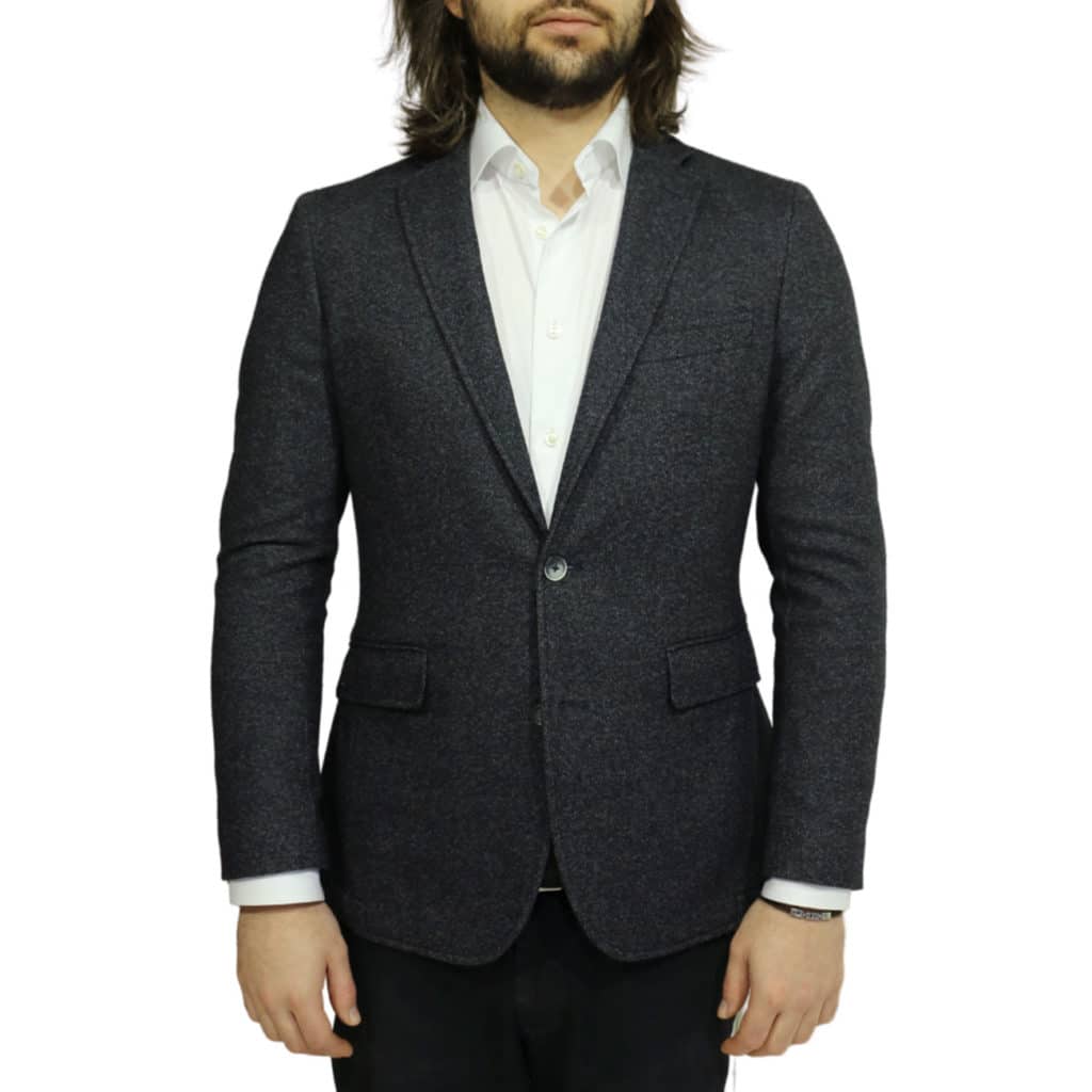 Blazer jacket charcoal front