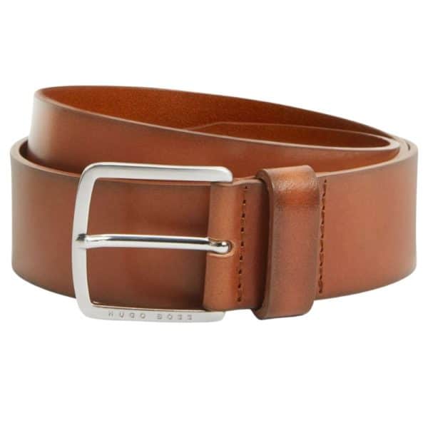 Boss Sjeeko Leather Belt Tan