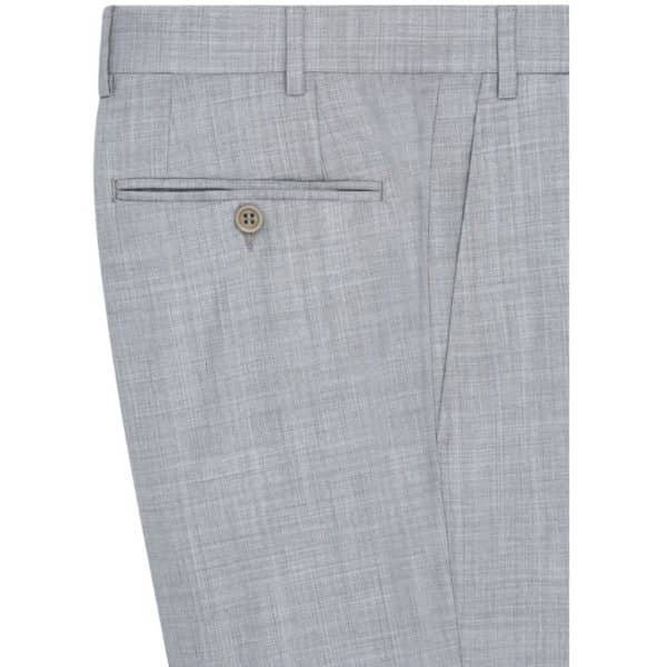 CANALI FORMAL Mèlange Grey Wool Trousers detail