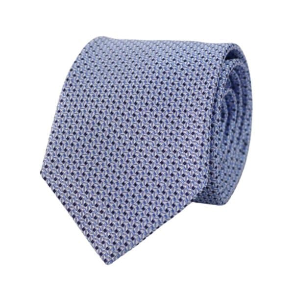 Canali Diamond knit tie light blue