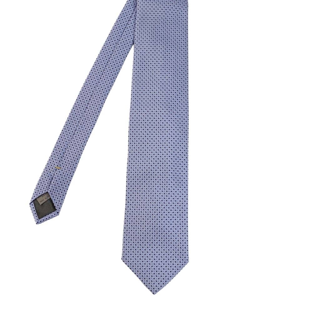 Canali Diamond knit tie light blue main