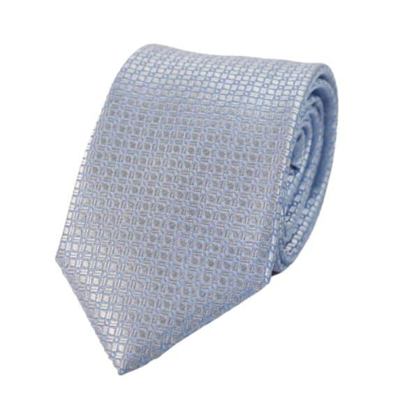 Canali Mirror Pattern Tie Light BlueSilver