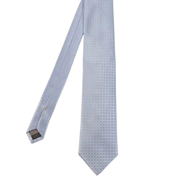 Canali Mirror Pattern Tie Light BlueSilver main