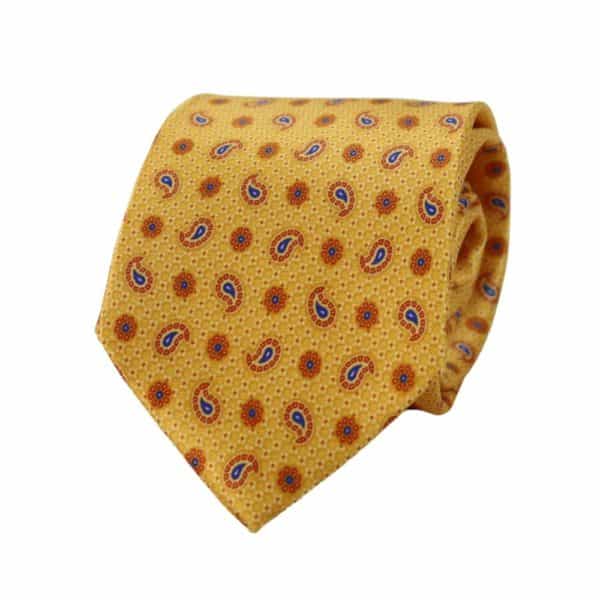 Canali Paisley Tie Yellow