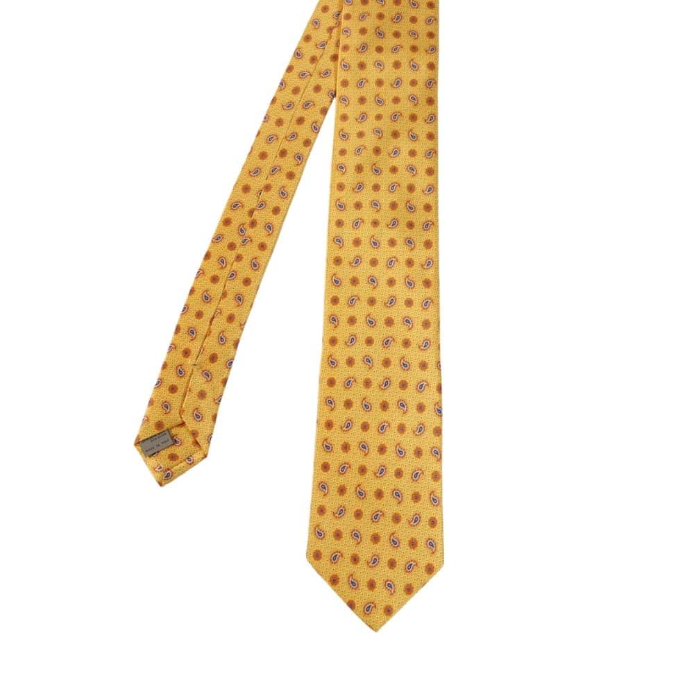 Canali Paisley Tie Yellow main