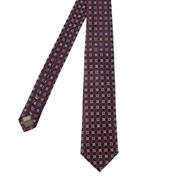 Canali Squares and Grid Tie NavyCrimson main