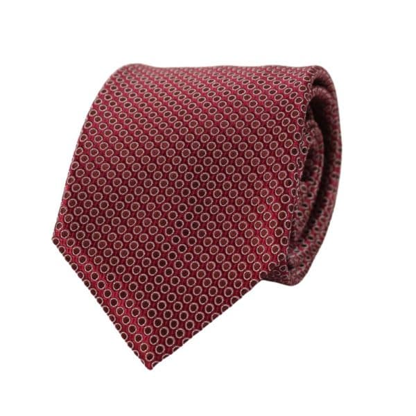 Canali dots tie crimson