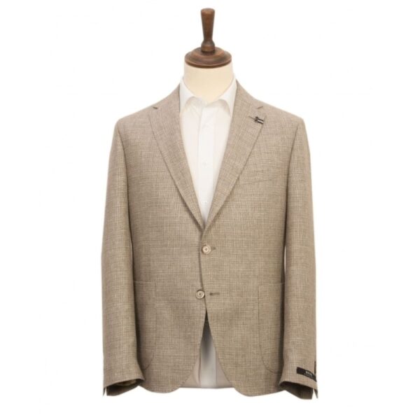 DIGEL BEIGE LINEN AND WOOL SMART JACKET