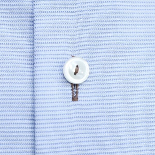 Eton Shirt horizontal weave stripe blue fabric