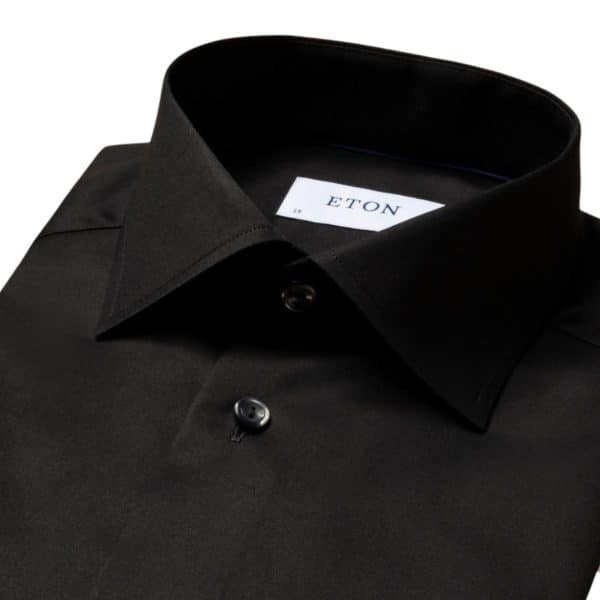 Eton Shirt signature twill black collar