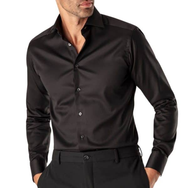 Eton Shirt signature twill black1