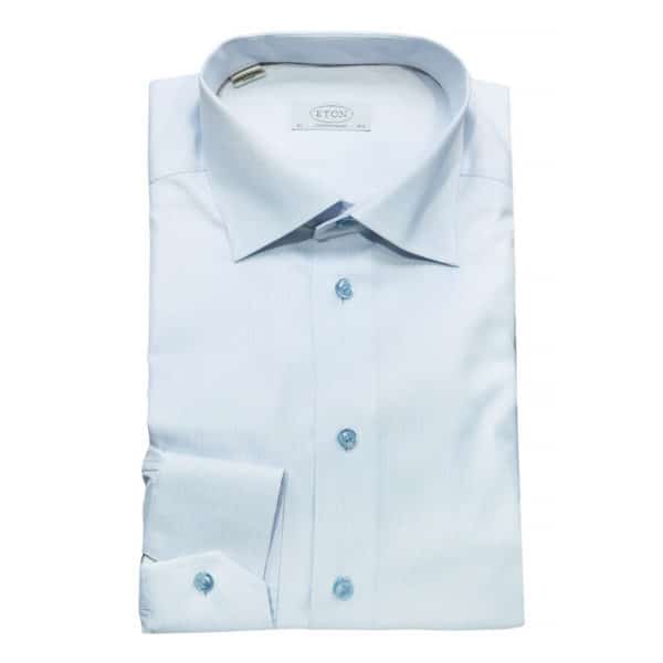 Eton shirt twill stripe white1