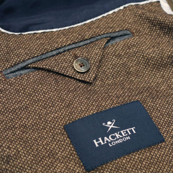 Hackett blazer bronze pocket detail