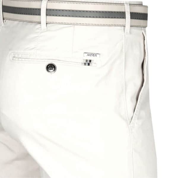 Meyer Rio White Cotton Chinos back 1