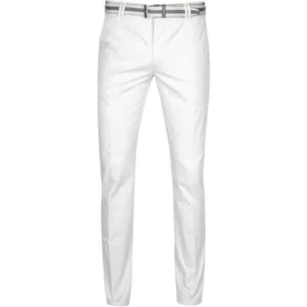 Meyer Rio White Cotton Chinos front